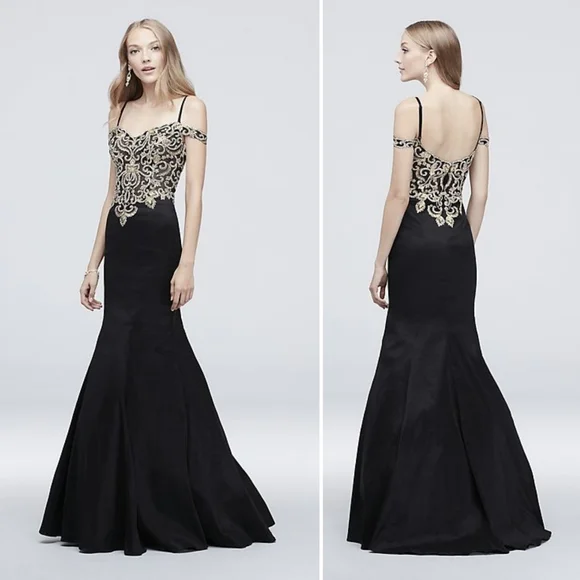strapless open back dress Cowl-Neck Long Prom Dress with Strappy Open Back Navy / 2XSmall